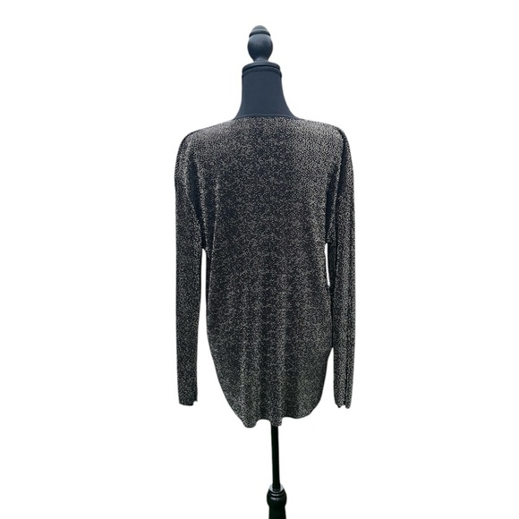 Women’s Sparkling Black Long Sleeve Top by POLA size M - Picture 3 of 5